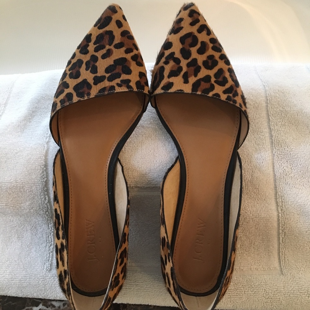 JCREW cheetah print flats